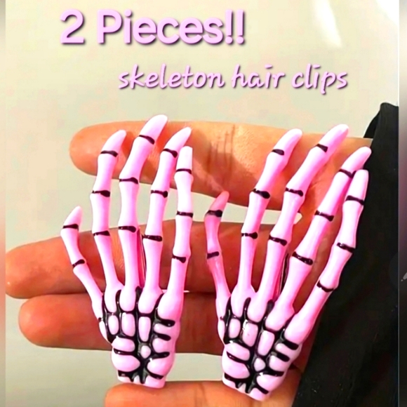 Skeleton Hands Hair Accessory - Picture 5 of 6